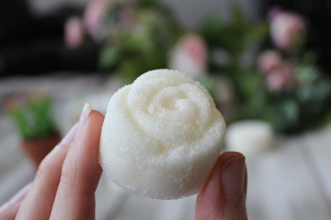 Solid Sugar Scrubs from Grace and Bloom. Moisturizer and exfoliator in one!