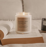 Perfect for book lovers, our Grace + Bloom literary candles are hand-crafted in our sunny shop from natural soy wax with cotton wicks for a clean burn experience, while their modern and minimalist design adds a special touch to any home. With warm, book-inspired scents and a cozy glow, you can create the perfect ambiance for unwinding and curling up with a good book! They also make a thoughtful and sophisticated gift idea for your favorite bookworm.  Light it up for a cozy evening of reading!