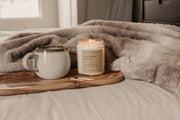 Perfect for book lovers, our Grace + Bloom literary candles are hand-crafted in our sunny shop from natural soy wax with cotton wicks for a clean burn experience, while their modern and minimalist design adds a special touch to any home. With warm, book-inspired scents and a cozy glow, you can create the perfect ambiance for unwinding and curling up with a good book! They also make a thoughtful and sophisticated gift idea for your favorite bookworm.  Light it up for a cozy evening of reading!