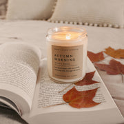 Autumn Morning | Fall Book Lover Candle, Dark Academia Gift, Literary Candle, Bookish Aesthetic Gift, Book Inspired Soy Candle